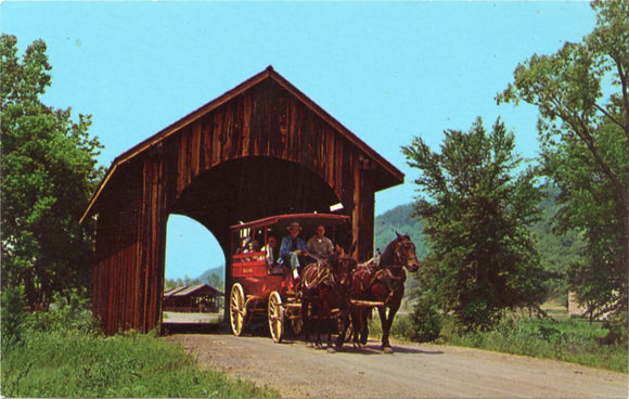 Covered Bridge Leading to Stonefield Village, Cassville, WI-Carey's Emporium