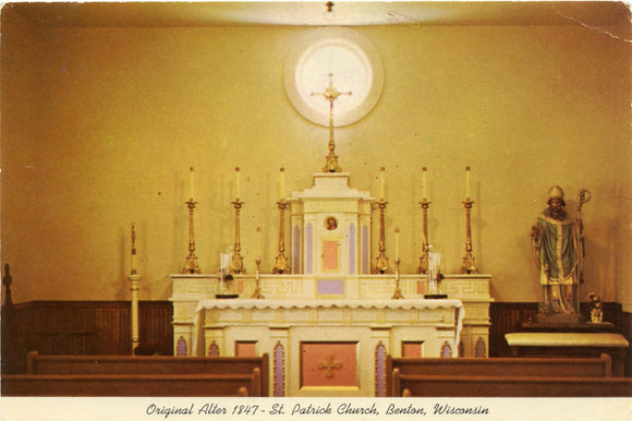 Original Alter, 1847, St. Patrick Church, Benton, WI-Carey's Emporium