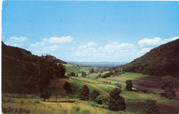 Typical of the Mississipper River are the Towering Bluffs, the Blue Skies and the Verdant Valleys, La Crosse, WI-Carey's Emporium