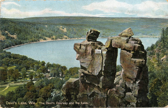 The Devil's Doorway and the Lake, Devil's Lake, WI-Carey's Emporium
