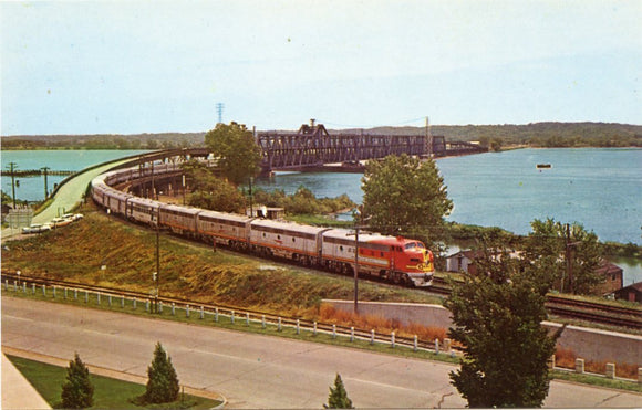Leaving Santa Fe Bridge Over Mississippi River, at Ft. Madison, IA-Carey's Emporium