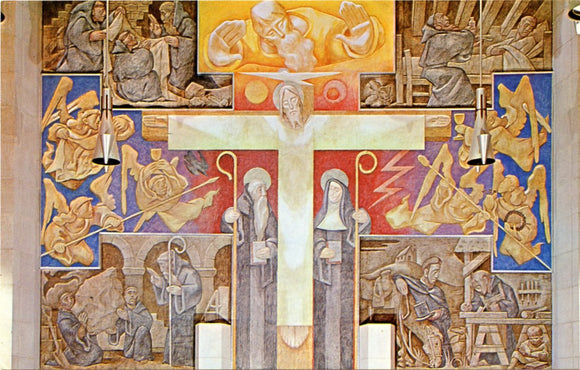 Choir Fresco, St. Benedict's Abbey Church, Atchison, KS-Carey's Emporium