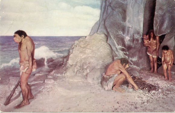 Restoration of a Neanderthal Family, Chicago Natural History Museum, IL-Carey's Emporium