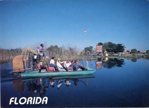 Airboat Rides at the Miccosukee Indian Village on the Tamiami Trail, West of Miami, FL-Carey's Emporium