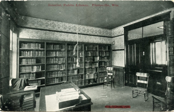 Interior, Public Library, Platteville, WI-Carey's Emporium