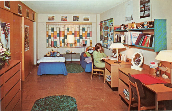 Bedroom, Lowell Hall, Dormitory for Women, 610 Langdon Street, Madison, WI-Carey's Emporium