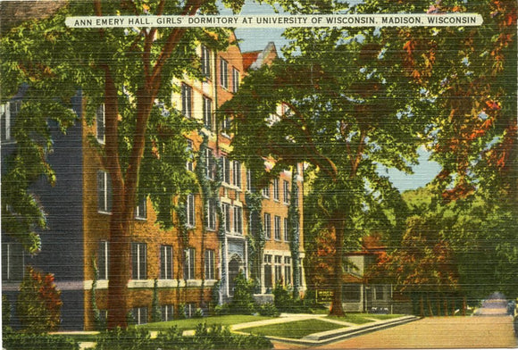 Ann Emery Hall, Girls Dormitory at University of Wisconsin, Madison, WI-Carey's Emporium