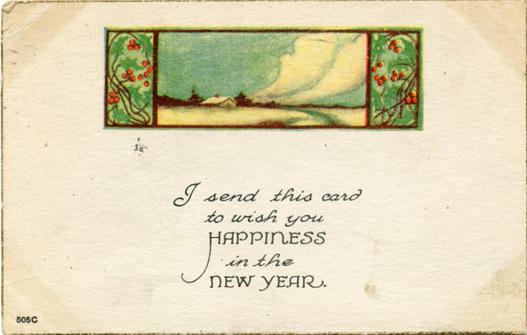 I Send this Card to Wish You Happiness in the New Year-Carey's Emporium