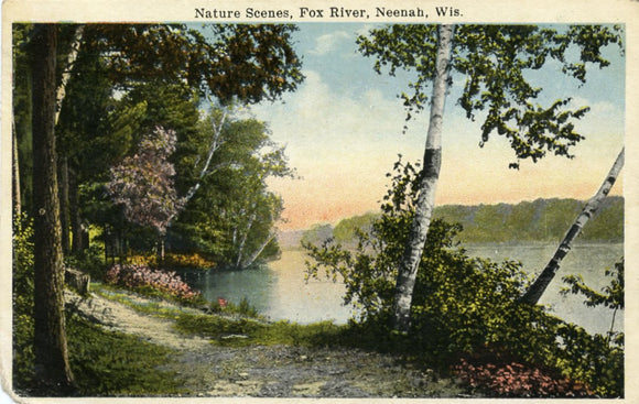 Nature Scenes, Fox River, Neenah, WI-Carey's Emporium