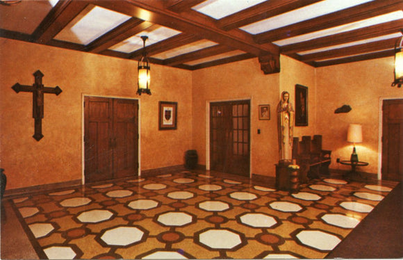 Lobby, Provincial House, Sisters of Notre Dame, 1601 Dixie Highway, Covington, KY-Carey's Emporium