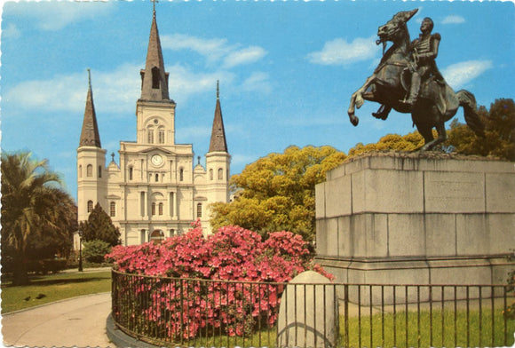 St. Louis Cathedral and Jackson Monument, New Orleans, LA-Carey's Emporium