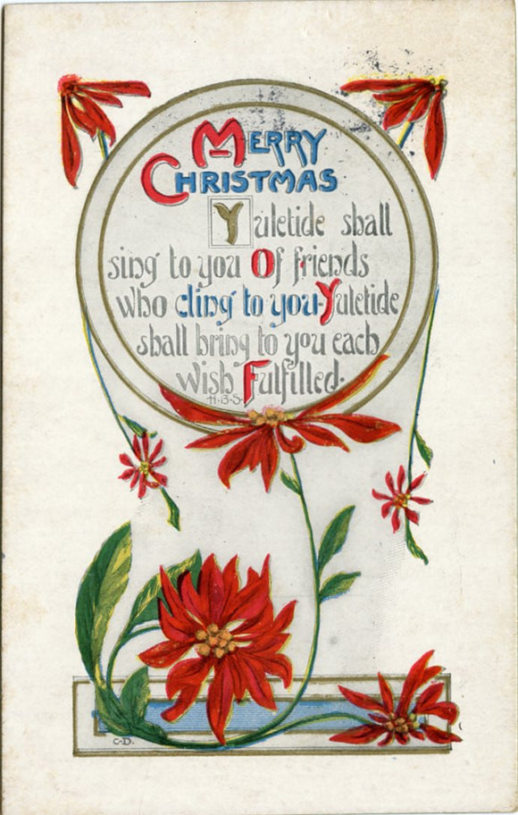 Merry Christmas, Yetide Shall Sing to You, Of Friends Who Cling to You, Yuletide Shall Bring to You Each Wish Fulfilled-Carey's Emporium