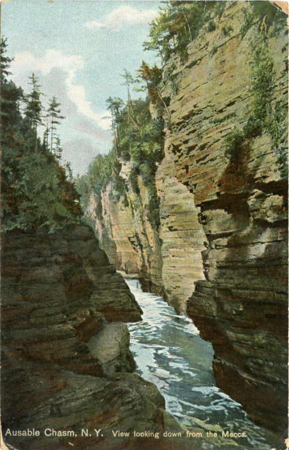 View Looking Down From the Mecca, Ausable Chasm, NY-Carey's Emporium