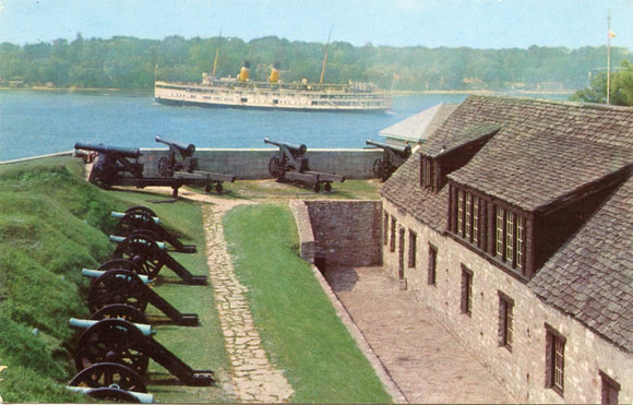 Dauphin Battery, Looking Toward Canada, With Steamer Cayuga Passing Old Fort Niagara, Youngstown, NY-Carey's Emporium