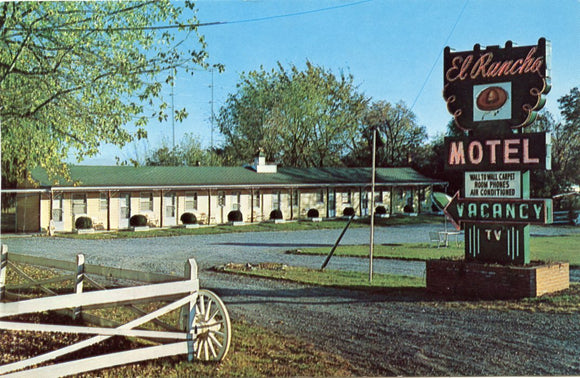 El Rancho Motel, U. S. 11, 1 1/4 Miles South of Winchester, VA-Carey's Emporium