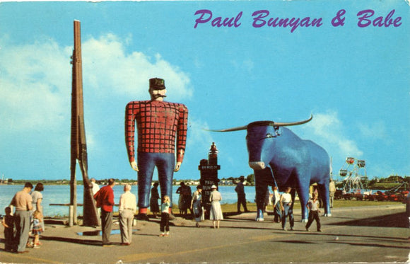 Paul Bunyan and Babe, His Blue Ox, Bemidji, MN-Carey's Emporium