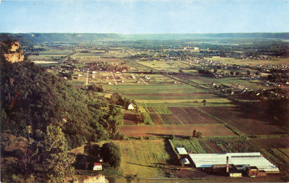 Three States, Wisconsin, Iowa and Minnesota, Can Be Seen from the Top of Grandad Bluff, La Crosse, WI-Carey's Emporium
