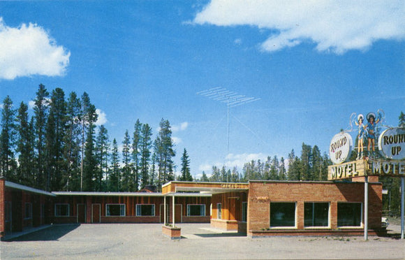 Round-Up Motel, A First Class New Motel at the West Gate, West Yellowstone, MT-Carey's Emporium