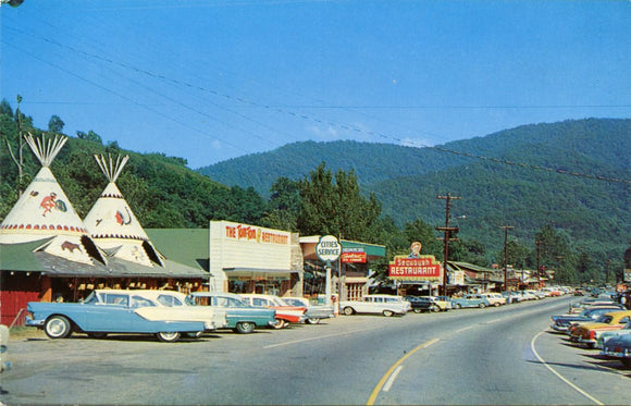 Street Scene, Cherokee, NC-Carey's Emporium