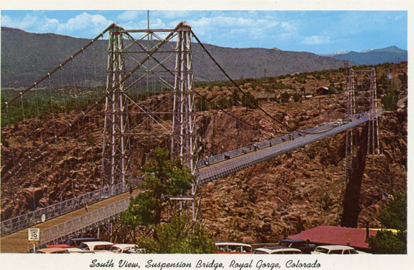 South View, Suspension Bridge, Royal Gorge, CO-Carey's Emporium
