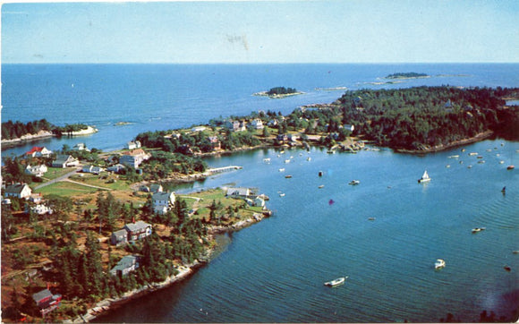 Airview of Christmas Cove, ME-Carey's Emporium