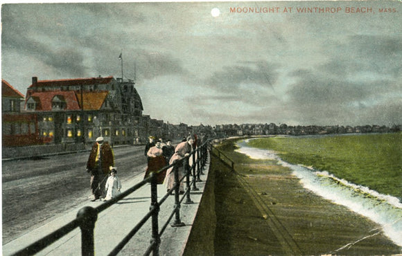 Moonlight at Winthrop Beach, MA-Carey's Emporium