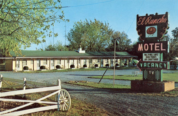 El Rancho Motel, U. S. 11, 1 1/4 Miles South of Winchester, VA-Carey's Emporium