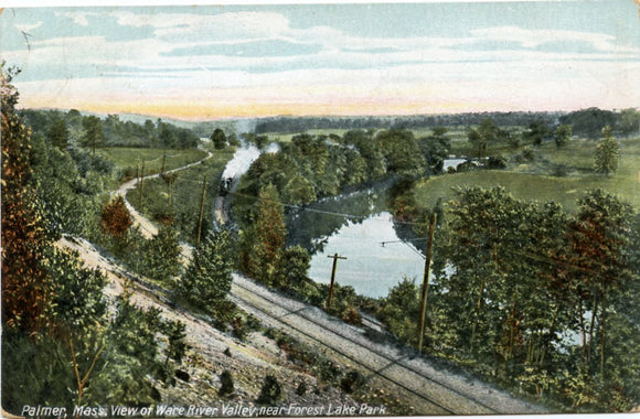 View of Ware River Valley, near Forest Lake, Park, Palmer, MA-Carey's Emporium