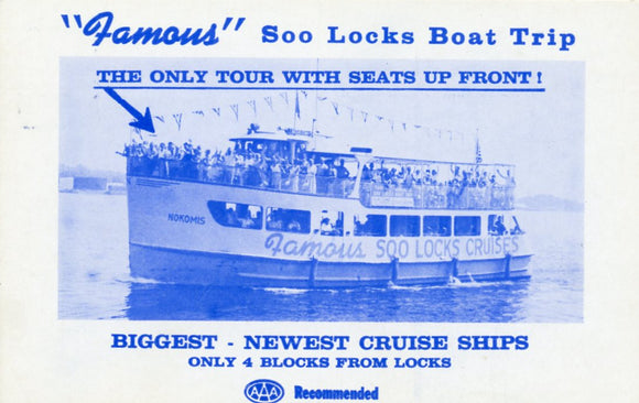 Famous Soo Locks Boat Trip, The Only Tour With Seats Up Front, Biggest, Newest Cruise Ships-Carey's Emporium