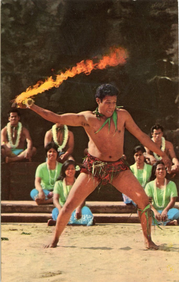 Dextrous Samoan Twirls Sword in Exciting Performance, at Polynesian Cultural Center-Carey's Emporium