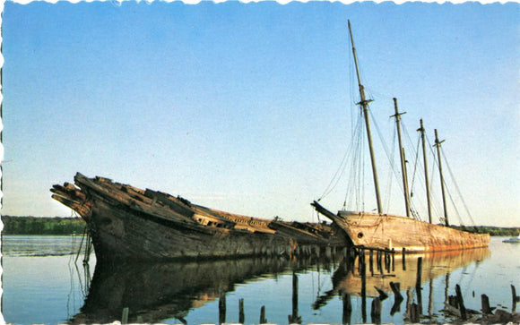 Journey's End, These Noble Schooners, the Hesper and Luther Little, in the Sheepscot River, Wiscasset, ME-Carey's Emporium