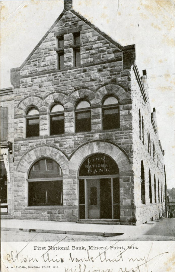 First National Bank, Mineral Point, WI-Carey's Emporium