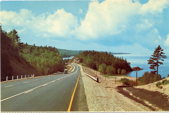 A Very Picturesque View on Highway 17 North, Running Along the Shore of Lake Superior, Between Sault Ste. Marie, and Wawa-Carey's Emporium