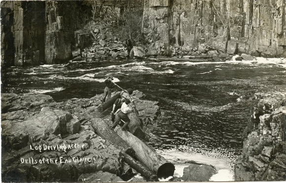 Log Driving at the Dells of the Eau Claire-Carey's Emporium