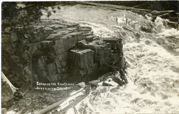 Scene on the Eau Claire River at The Dells-Carey's Emporium