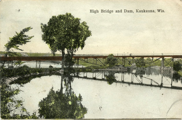 High Bridge and Dam, Kaukauna, WI-Carey's Emporium