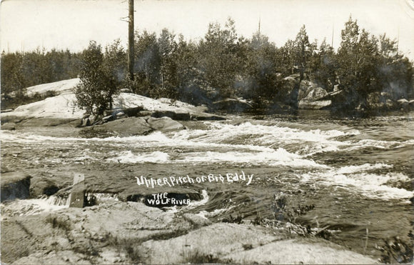 Upper Pitch of Big Eddy, The Wolf River, WI-Carey's Emporium