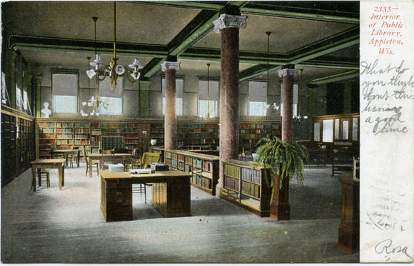 Interior of Public Library, Appleton, WI-Carey's Emporium