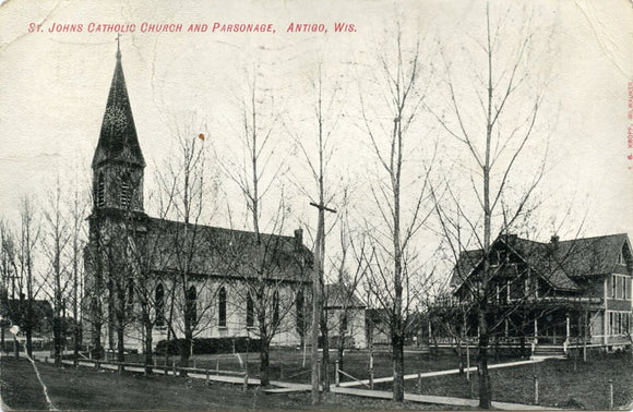 St. Johns Catholic Church and Parsonage, Antigo, WI-Carey's Emporium