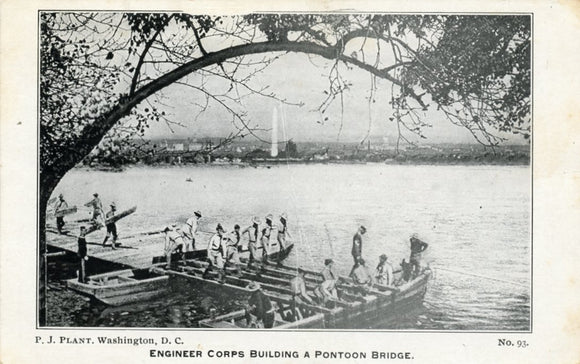 Engineer Corps Building a Pontoon Bridge-Carey's Emporium