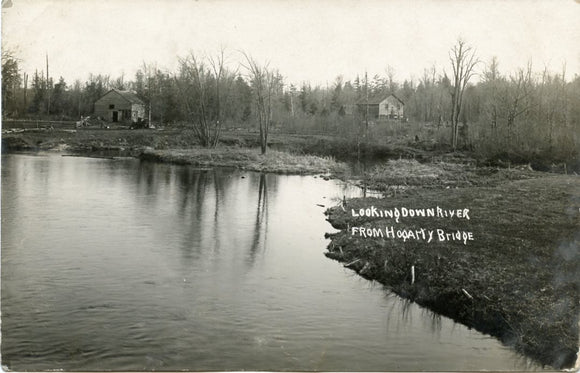 Looking Down River, from Hogarty Bridge-Carey's Emporium