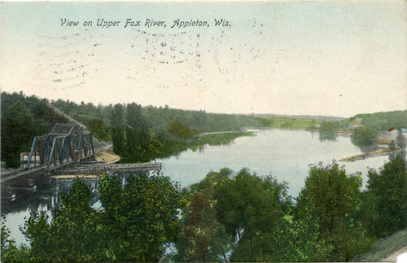 View on Upper Fox River, Appleton, WI-Carey's Emporium