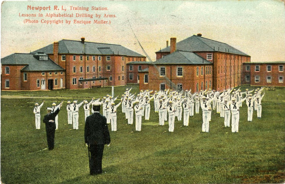 Training Station, Lessons in Alphabetical Drilling by Arms, Newport, RI-Carey's Emporium