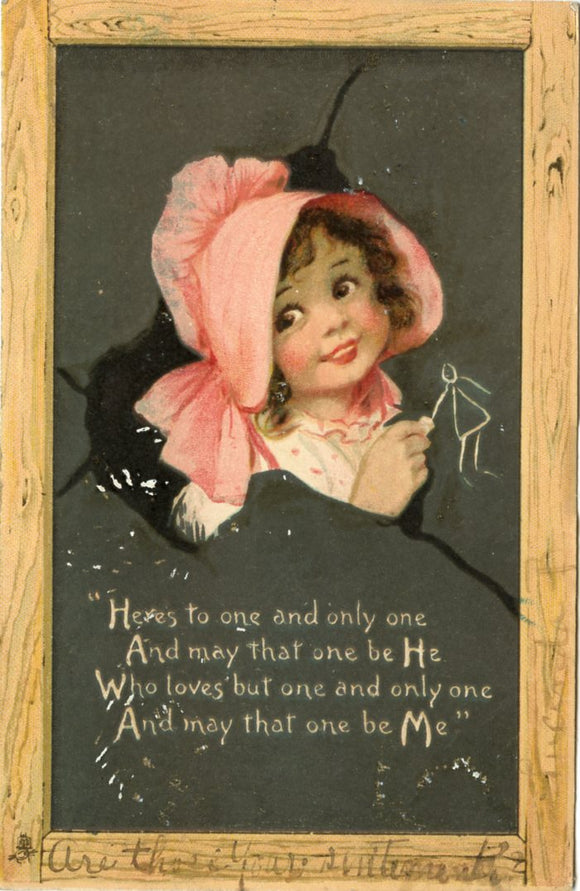 Here's to One and Only One, And May That One Be He, Who Loves But One and Only One, And May That One Be Me-Carey's Emporium