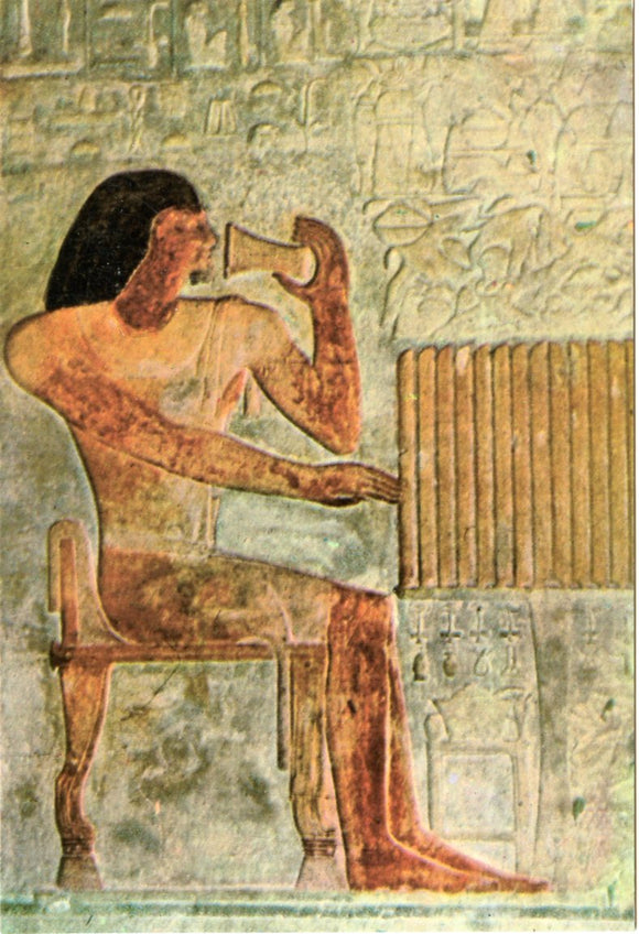 Ptah-Hotep-Mastaba, Ptah-Hotep Sitting Before a Richly Furnished Table, Sakkara, Egypt-Carey's Emporium