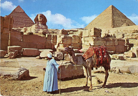 The Great Sphinx and Keops Pyramid, Cairo, Egypt-Carey's Emporium
