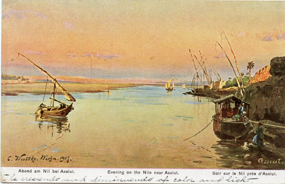 Evening on the Nile near Assiut, Assiut, Egypt-Carey's Emporium