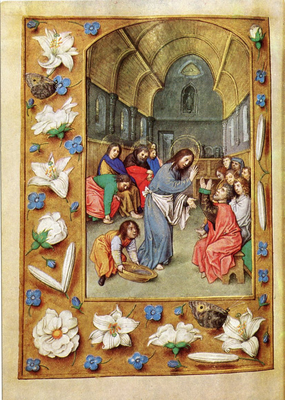Christ Washing the Disciples' Feet, Miniature from a Book of Hours Produced Perhaps at Ghent about 1480, The British Library, London - Carey's Emporium