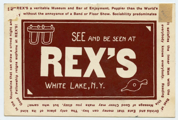 See and be Seen at Rex's, White Lake, NY-Carey's Emporium