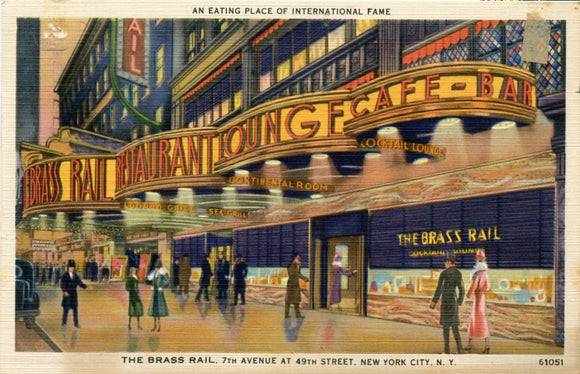 The Brass Rail, 7th Avenue at 49th Street, New York City, NY-Carey's Emporium